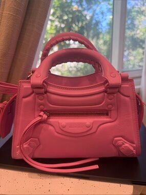 Balenciaga Pink neo City Leather Satchel